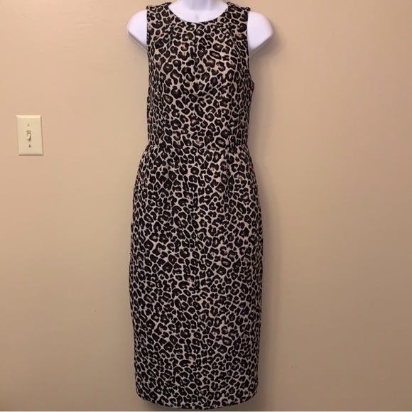 Anthropologie Leopard Print Dress - Black and Cream - Picture 9 of 10